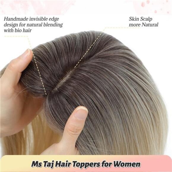 12 Inch Hair Topper for Women with Thinning Hair, 6.5\